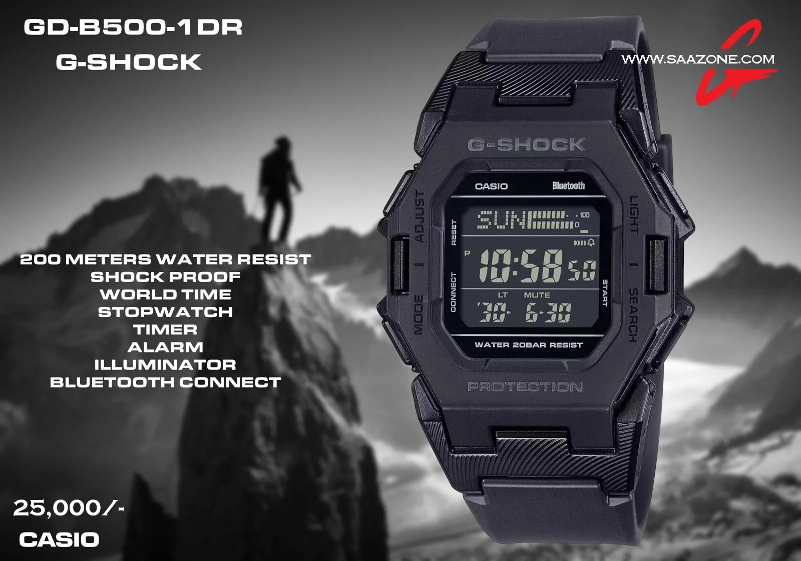 Casio G-SHOCK GD-B500-1DR - STEP TRACKER